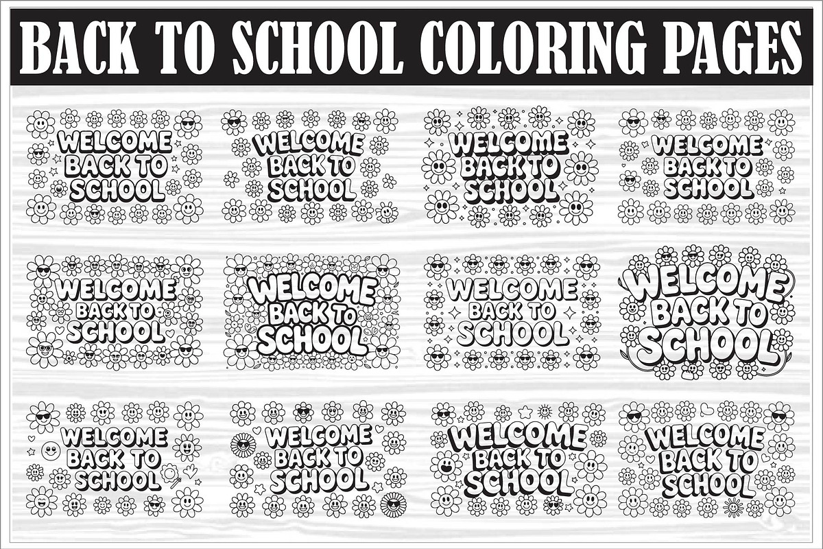 Back to School Coloring Pages design, an Illustration by Amazin_art (Photo 1 of 13)