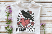 Crow Raven Valentine F-CAW- LOVE PNG, an Illustration by CraftArtStudio (Thumbnail 3 of 4)