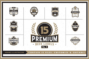 Premium Beer Labels No. 2, a Branding & Logo Template by Rich Graphic