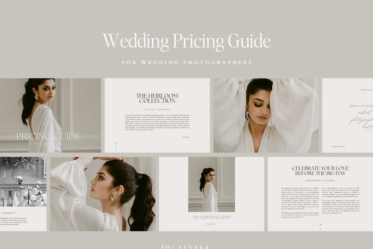 Wedding Photography Pricing Guide, a Marketing Template by Adam and Grace (Photo 1 of 23)