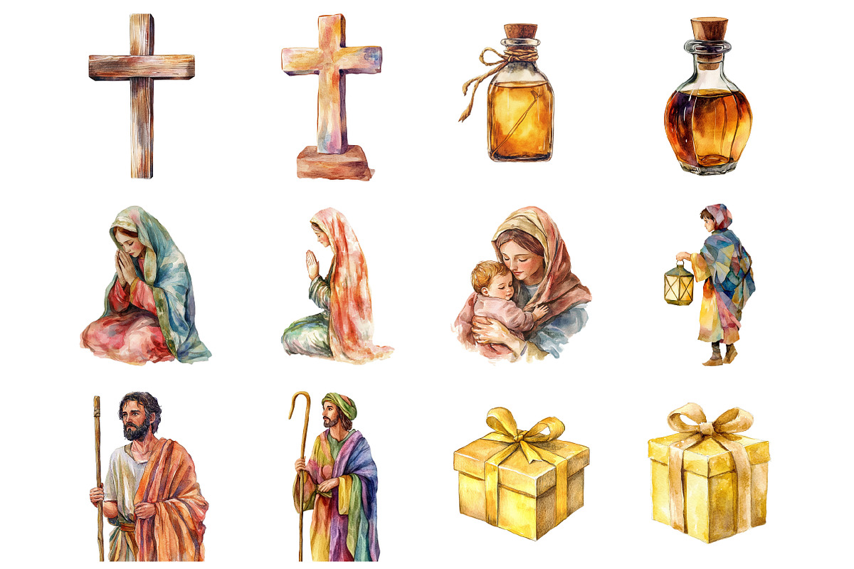 Christmas Nativity Clipart, an Illustration by Design Market (Photo 3 of 3)