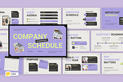 Company Schedule Google Slides, a Presentation Template by Loin Studio (Thumbnail 1 of 4)