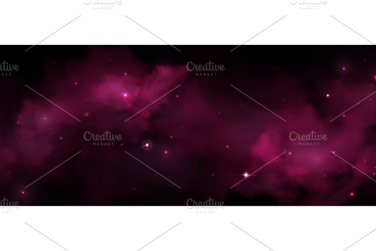 Cosmic pink nebula with smoke and, a Texture Illustration by art PVP - market