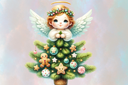 Christmas Little Angel Clipart, an Object Graphic by Agnesagraphic (ID 95) (Thumbnail 6 of 6)