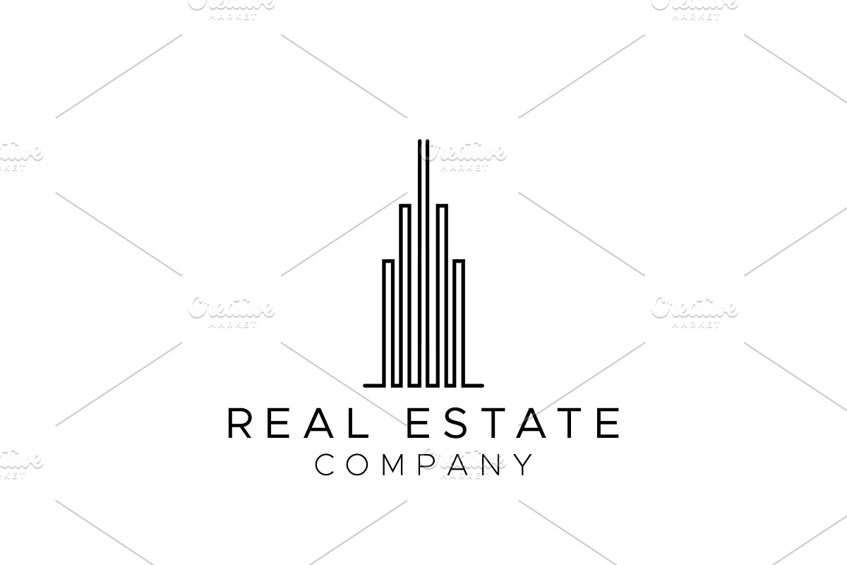 Minimalist Real Estate Tower Logo