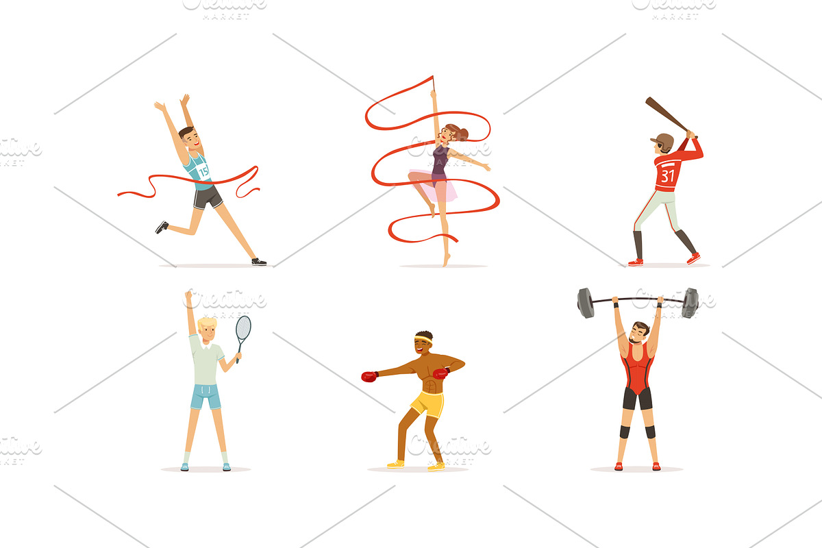 People Doing Different Kind of, a Sport Illustration by TopVectors