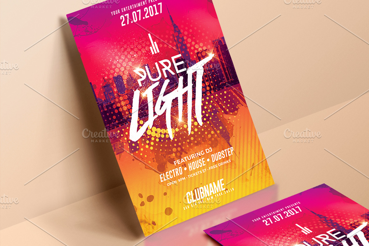 Pure Light Party | Flyer Template, a Flyer Template by Rome B Creation (Photo 2 of 2)