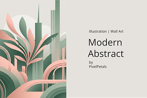Tropical Abstract Art Deco Palm Art