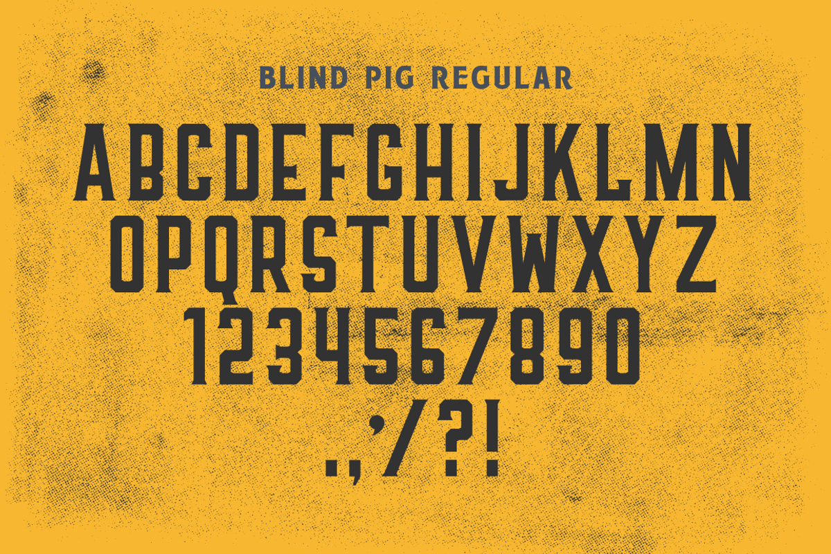 Blind Pig Display Font preview 3