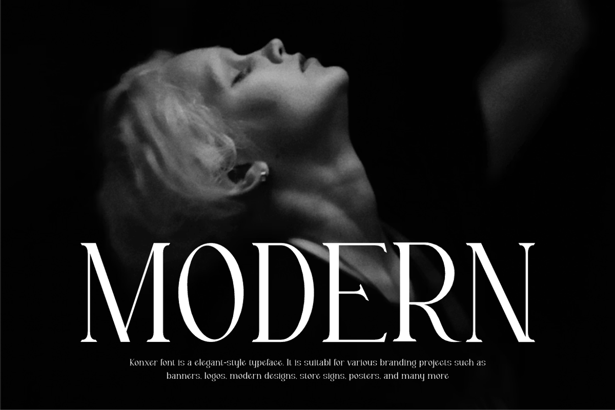 Konxer - Aesthetic Serif Font, a Serif Font by QR Design Studio (Photo 2 of 12)