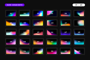 150 Dark Gradients Collection