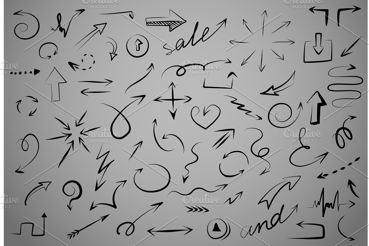Set of arrows icons silhouettes, an Object Graphic by RODINA (Photo 1 of 3)