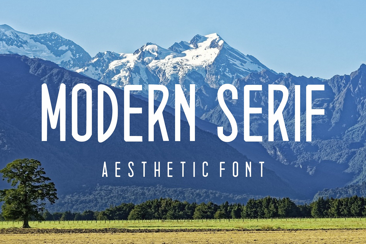 Modern Serif – Aesthetic, a Sans Serif Font by Limited.studio (Photo 1 of 6)