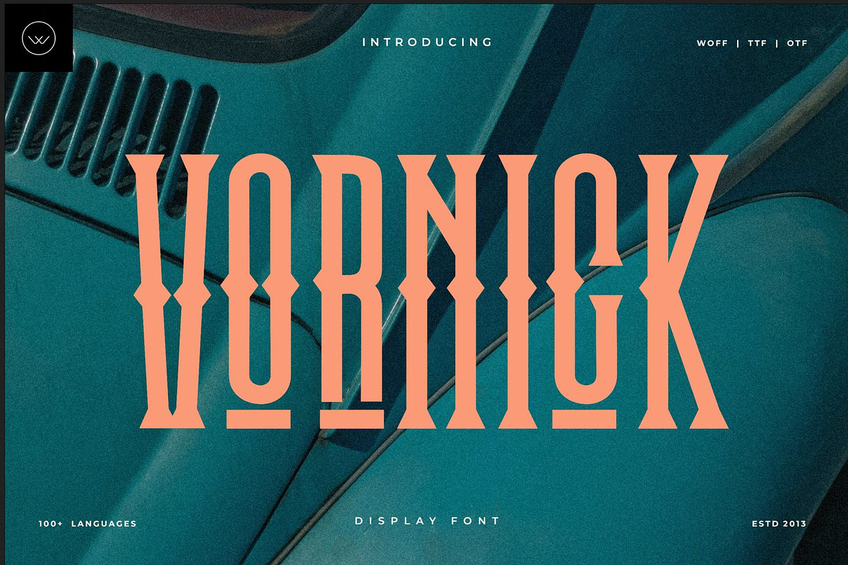 Vornick – Vintage Display Font, a Serif Font by Webhance Studio (Photo 1 of 8)