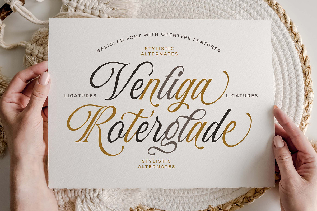 Baliglad – Stylish Calligraphy Font, a Script Font by Honestype (Photo 9 of 12)