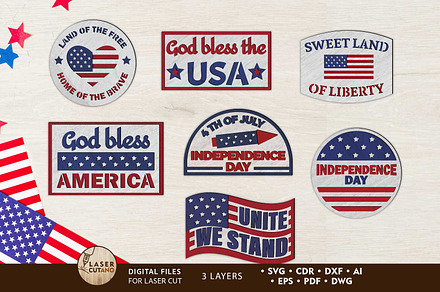 Independence Day SET Multilayer Pane