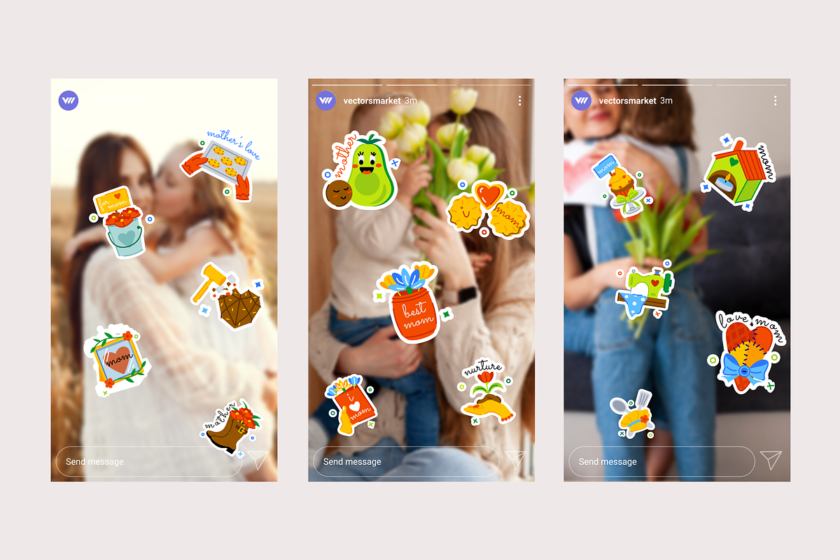 Happy Mother's Day Stickers, an Emoji Icon by Prosymbols (Photo 3 of 11)