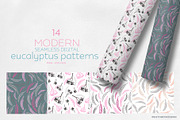 Modern Eucalyptus Pattern Set, a Pattern Graphic by Sketchbook Designs (Thumbnail 3 of 7)
