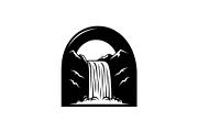 Waterfall Arch Landscape SVG Bundle, an Illustration by jahid234 (Thumbnail 24 of 31)