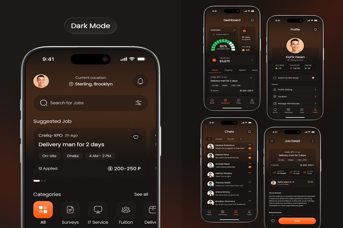 Part Time Job Finder App UI Kit preview 3