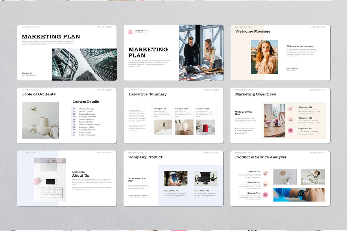 Marketing Plan Keynote Template, a Presentation Template by Design Vault (Photo 2 of 4)