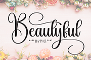 Beautyful | Script Font, a Handwritten Font by Scratchones (Thumbnail 1 of 9)