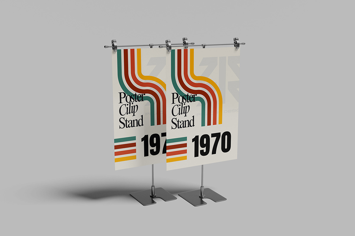 Poster Clip Stand Mockup, an Advertising Mockup by Pikachudesign (Photo 4 of 5)