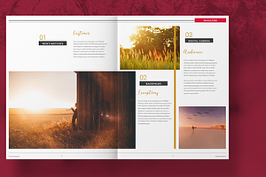 Magenta Magazine Layout