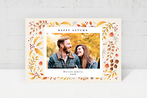 Autumn Fall Photo Greetings Card