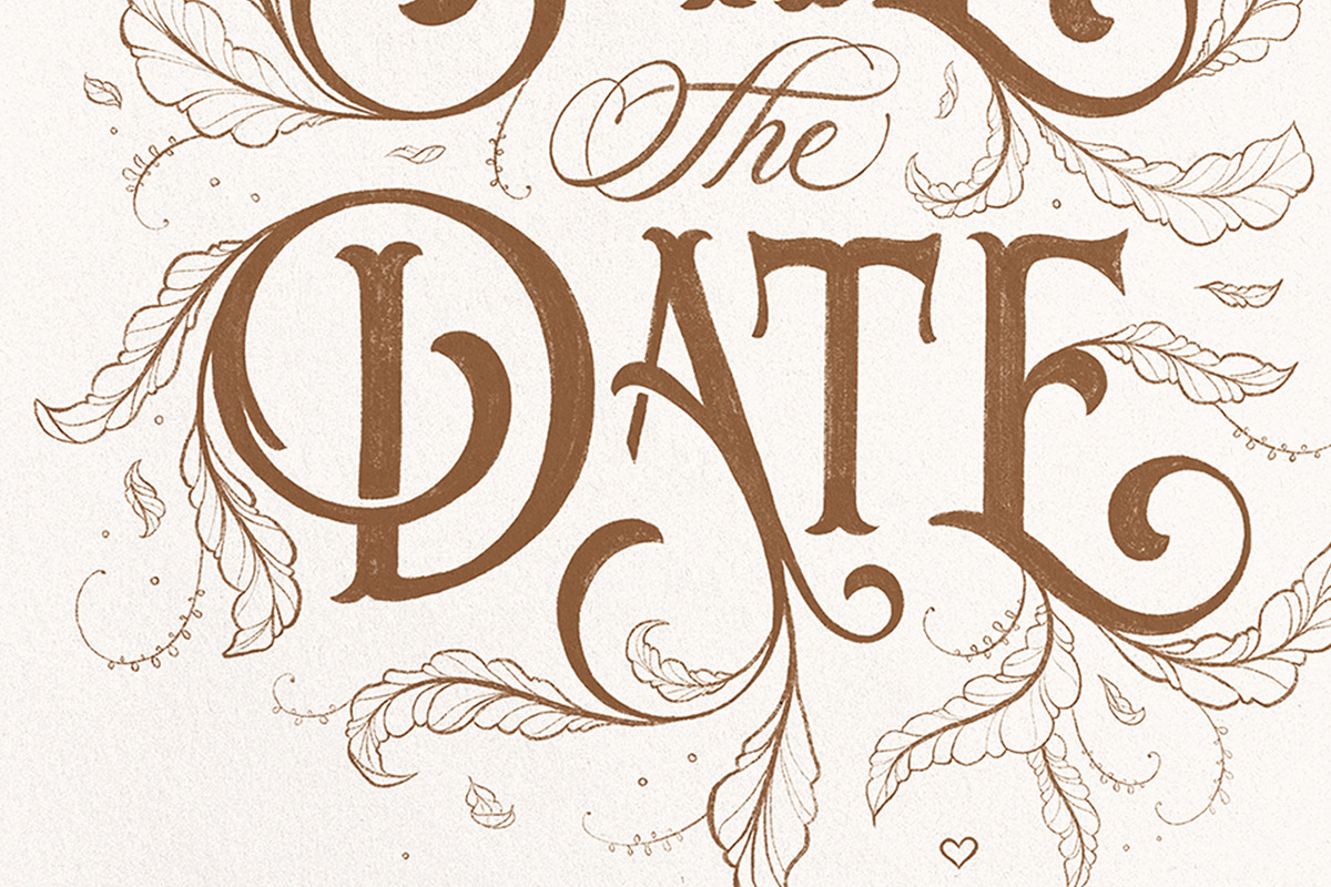 Wedding Save the Date Card Template, an Invitation Template by Aurelie Maron (Photo 6 of 7)
