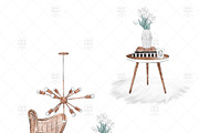 Hygge Interior Home Clipart, an Illustration by Frou Fou Craft (Thumbnail 3 of 7)