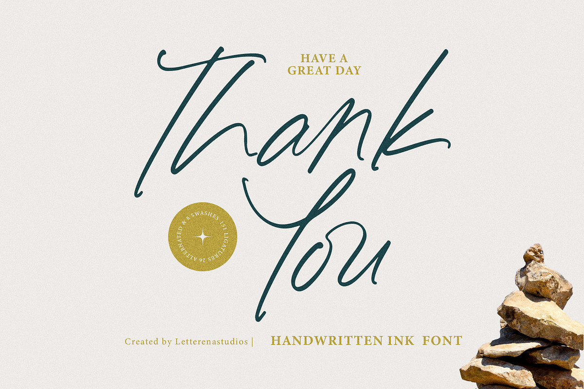 Charitty Battera Handwritten InkFont, a Script Font by Letterena Studios Script (Photo 15 of 15)