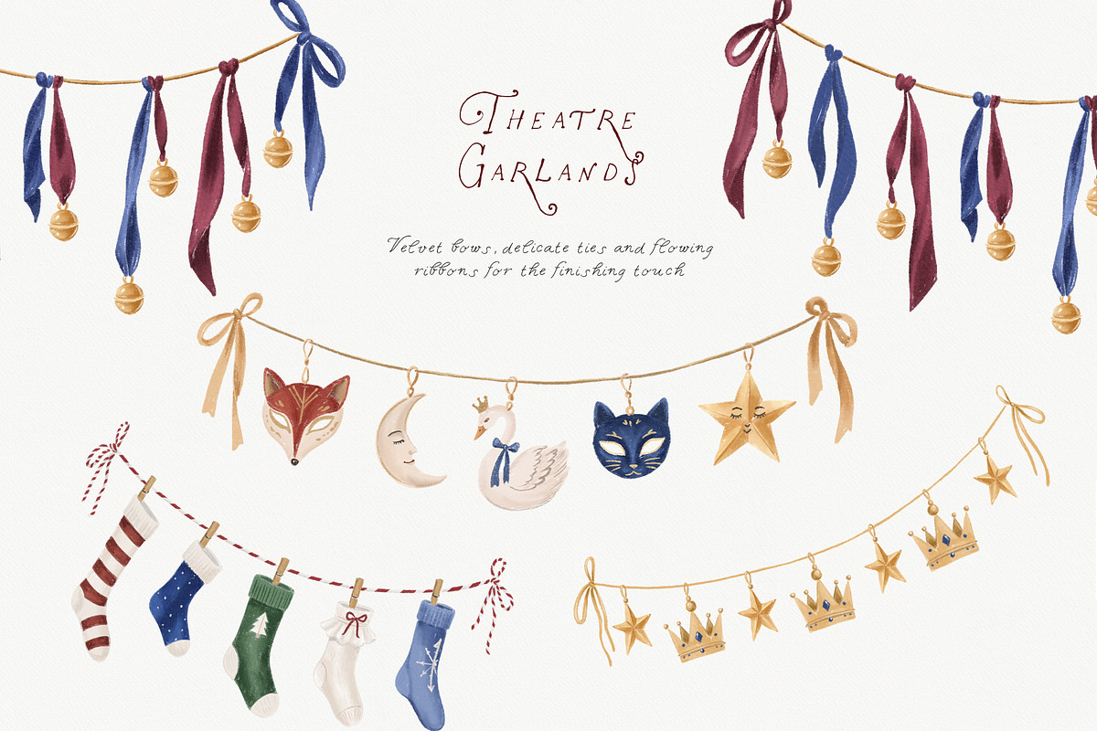 Christmas Theatre Clipart 230+, a Seasonal Illustration by Muse Artist (Photo 5 of 22)