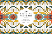 26 NORDIC KNITTING PATTERNS, a Pattern Graphic by Olga Begak Art & Design (Thumbnail 1 of 6)