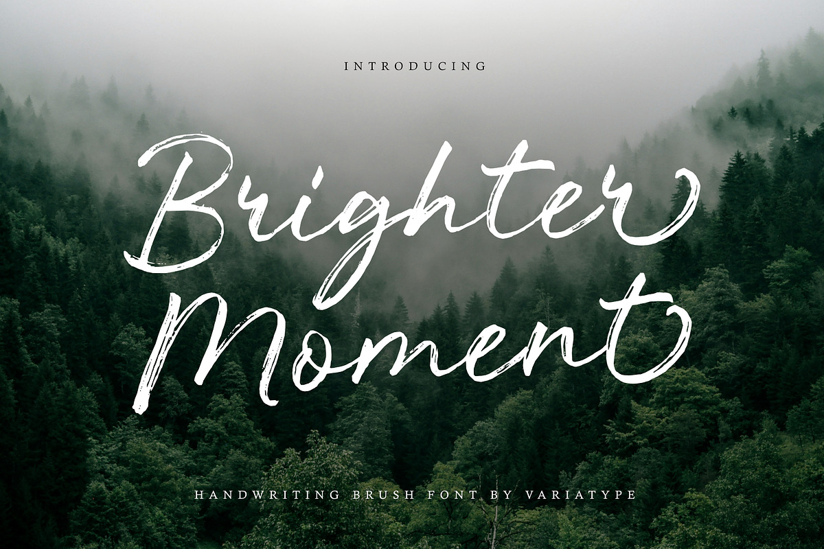 Brighter Moment - Handwriting Brush, a Handwritten Font by Variatype (Photo 1 of 9)