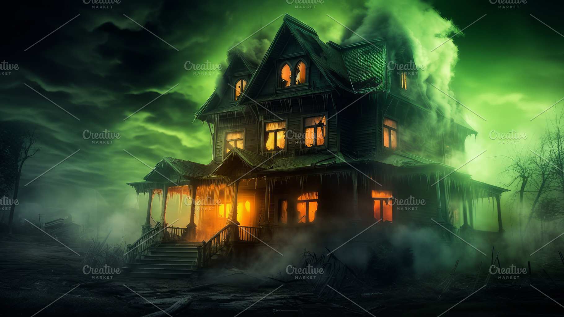 night scary house, a Photo by Pictures for you!!!!!!!!!