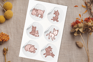 Cute Deer Procreate Stamp Brushes