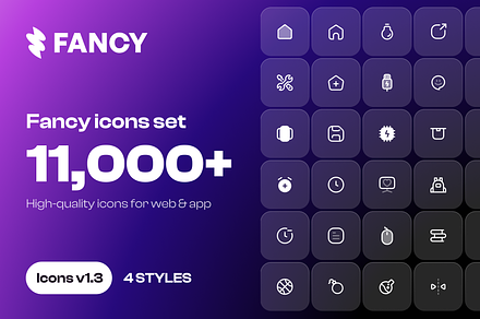 Fancy Icons – 11,000+ Essential icon