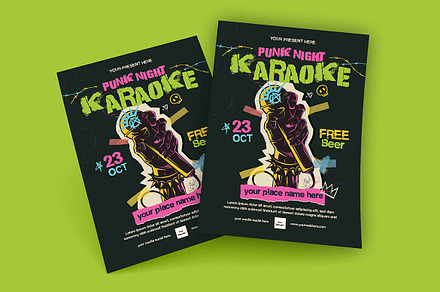 Punk Rock Karaoke Party Flyer
