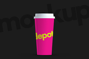 4K Coffee Cup PSD mockup