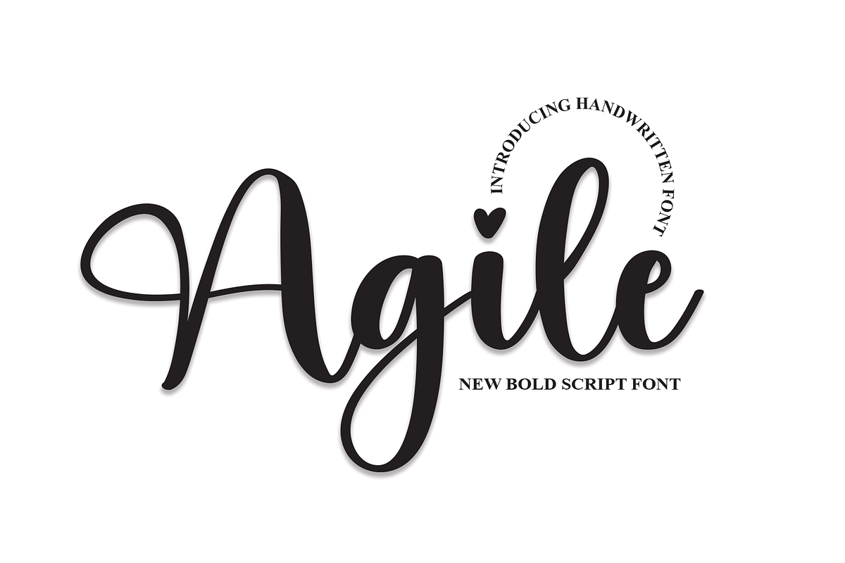 Agile | Script Font, a Script Font by Scratchones (Photo 1 of 8)