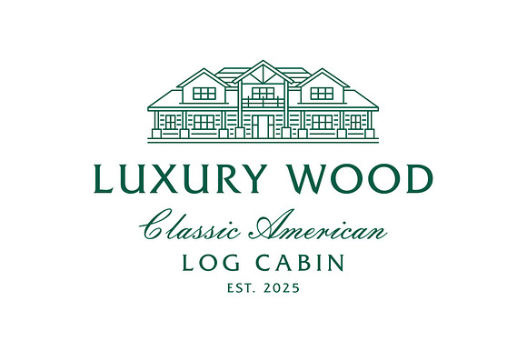 Luxury American Log Homes Logo preview 2