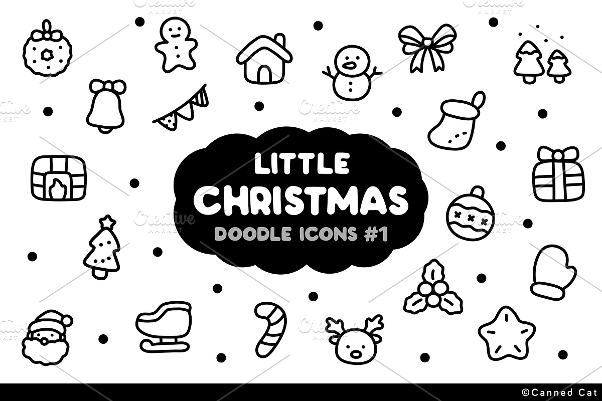 Little Christmas Icons Set #1, an Outline Icon by Canned Cat (Photo 2 of 6)