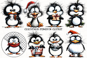 Quirky Christmas Penguin Clipart, an Illustration by OK Design (Thumbnail 3 of 6)