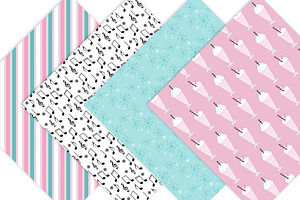 50s Diner Digital Paper Pack