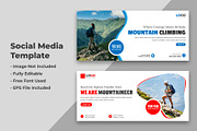 Mountaineering social media cover, a Social Media Template by nandinigraphics (Thumbnail 1 of 2)