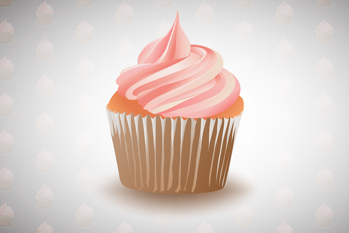 Cupcake with Pink Cream, an Object Graphic by Ghagra (Photo 1 of 4)