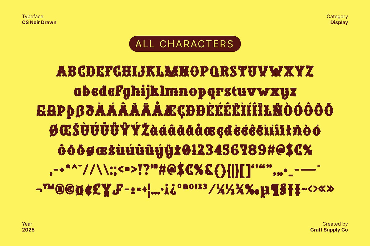 CS Noir Drawn, a Serif Font by Craft Supply Co. (Photo 8 of 8)