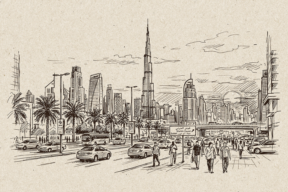 Dubai City Hand Drawn Vectors, a Decorative Illustration by Alara Studio (Photo 6 of 9)