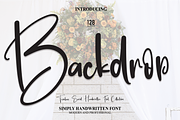 Backdrop | Script Font, a Script Font by Scratchones (Thumbnail 1 of 8)